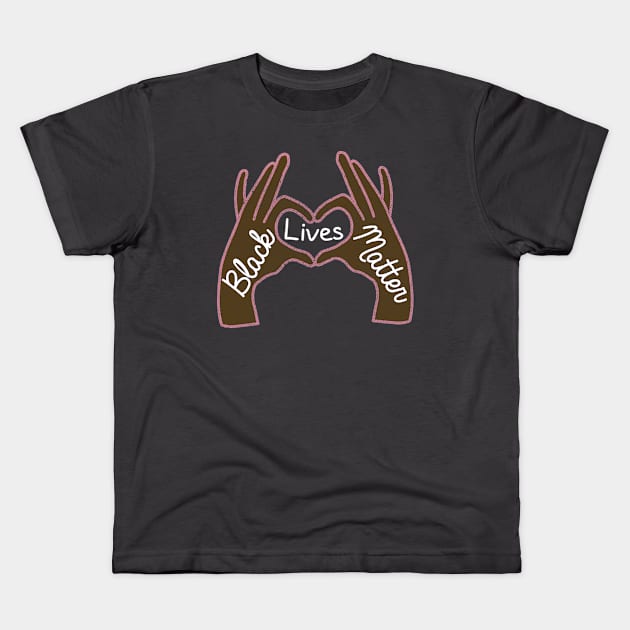 Black lives matter heard with fingers Kids T-Shirt by Catcrea